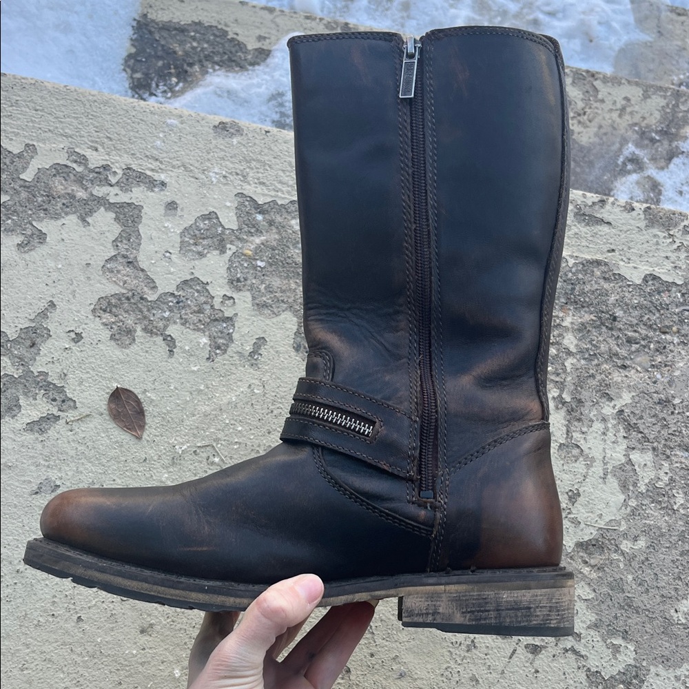 Like new Harley-Davidson Dark Brown Leather Boots - Picture 8 of 16